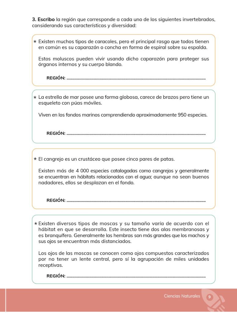 Ciencias Naturales - Educacion General Basica - Subnivel Med - Página 10 - Ejercicios Resuelto