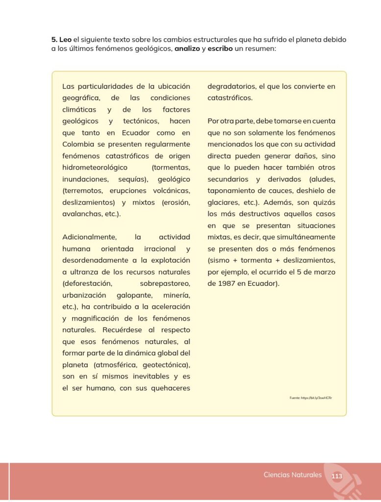 Ciencias Naturales - Educacion General Basica - Subnivel Med - Página 114 - Contenido informativo Resumido