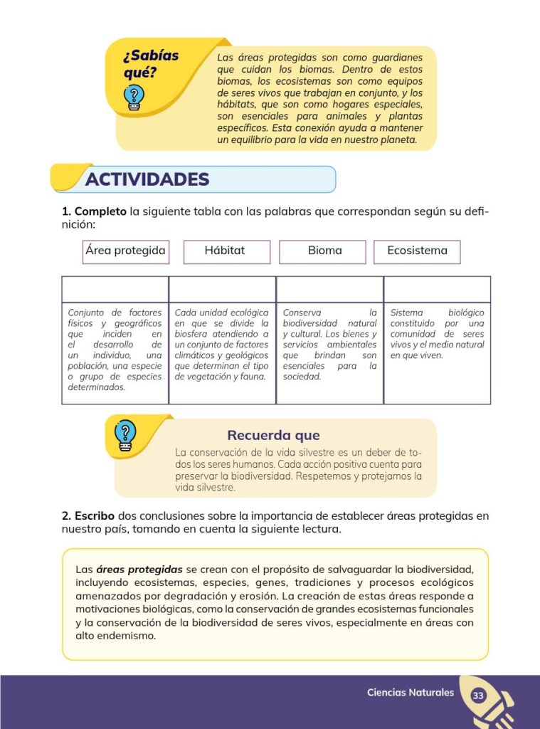 CIENCIAS NATURALES - Educación General Básica - Subnivel Sup - Página 34 - Ejercicios Resuelto