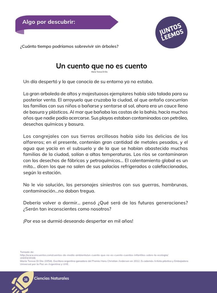 CIENCIAS NATURALES - Educación General Básica - Subnivel Sup - Página 39 - Lectura Resumido