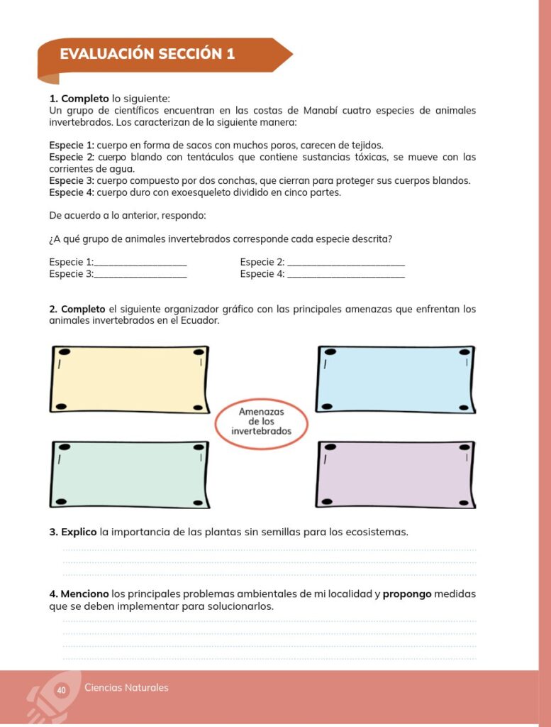 Ciencias Naturales - Educacion General Basica - Subnivel Med - Página 41 - Evaluación Resuelto