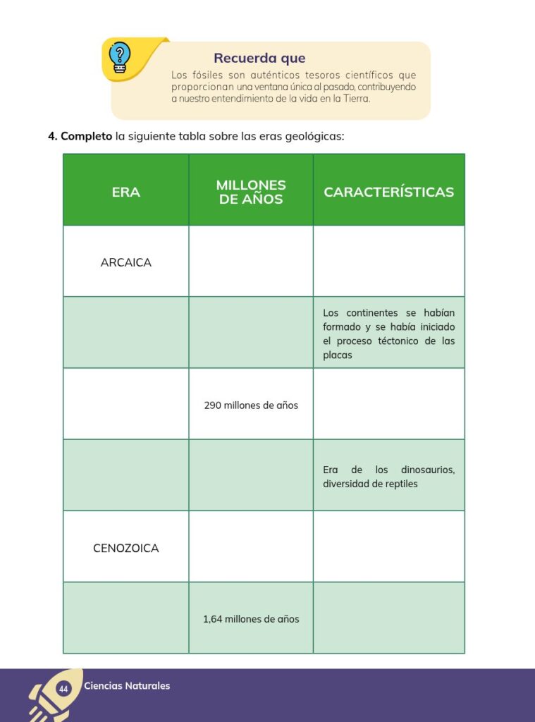 CIENCIAS NATURALES - Educación General Básica - Subnivel Sup - Página 45 - Ejercicios Resuelto