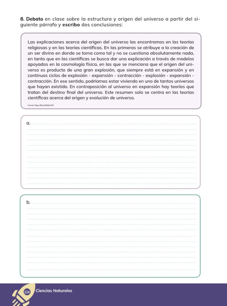 CIENCIAS NATURALES – Educación General Básica – Subnivel Sup - Página 125 - Ejercicios Resuelto
