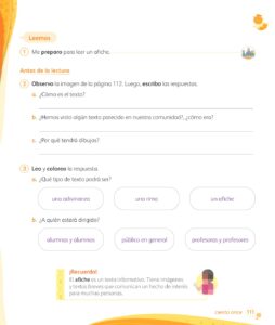Libro Comunicación – 1 – Mi cuaderno de autoaprendizaje – Pág 113 – Resuelto pdf