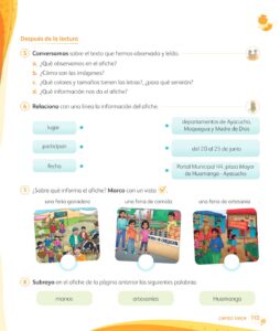 Libro Comunicación – 1 – Mi cuaderno de autoaprendizaje – Pág 115 – Resuelto pdf