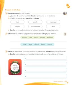 Libro Comunicación – 1 – Mi cuaderno de autoaprendizaje – Pág 128 – Resuelto pdf