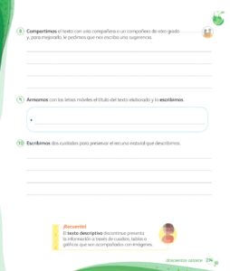 Libro Comunicación – 1 – Mi cuaderno de autoaprendizaje – Pág 216 – Resuelto pdf
