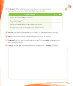 Libro Comunicación – 1 – Mi cuaderno de autoaprendizaje – Pág 260 – Resuelto pdf