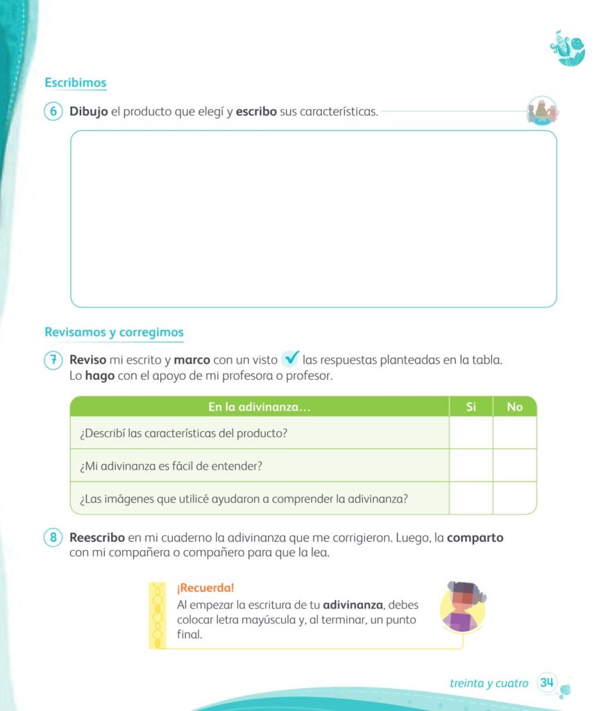 Comunicación – 1 – Mi cuaderno de autoaprendizaje - Página 36 - Contenido informativo Resumido