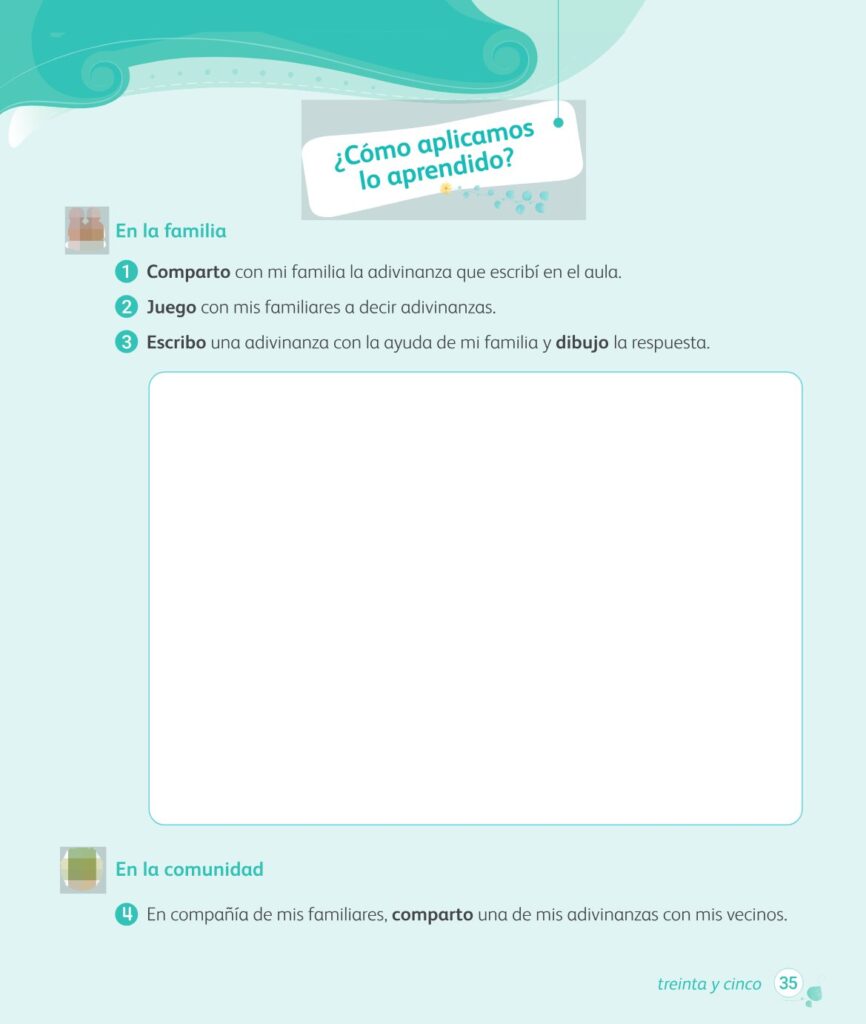 Comunicación – 1 – Mi cuaderno de autoaprendizaje - Página 37 - Contenido informativo Resumido