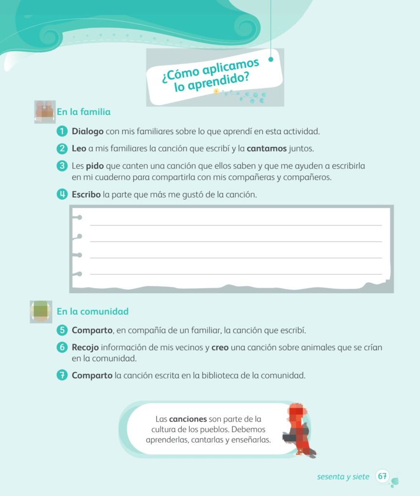 Comunicación – 1 – Mi cuaderno de autoaprendizaje - Página 69 - Contenido informativo Resumido
