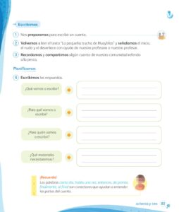 Libro Comunicación – 1 – Mi cuaderno de autoaprendizaje – Pág 85 – Resuelto pdf
