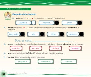 Libro Cuaderno de trabajo – Comunicación – 1 – Pág 100 – Resuelto pdf