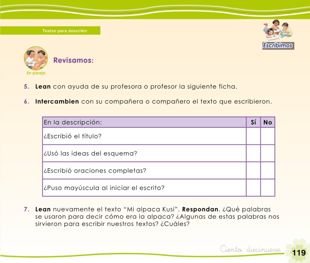 Cuaderno de trabajo – Comunicación – 1 - Página 121 - Contenido informativo Resumido
