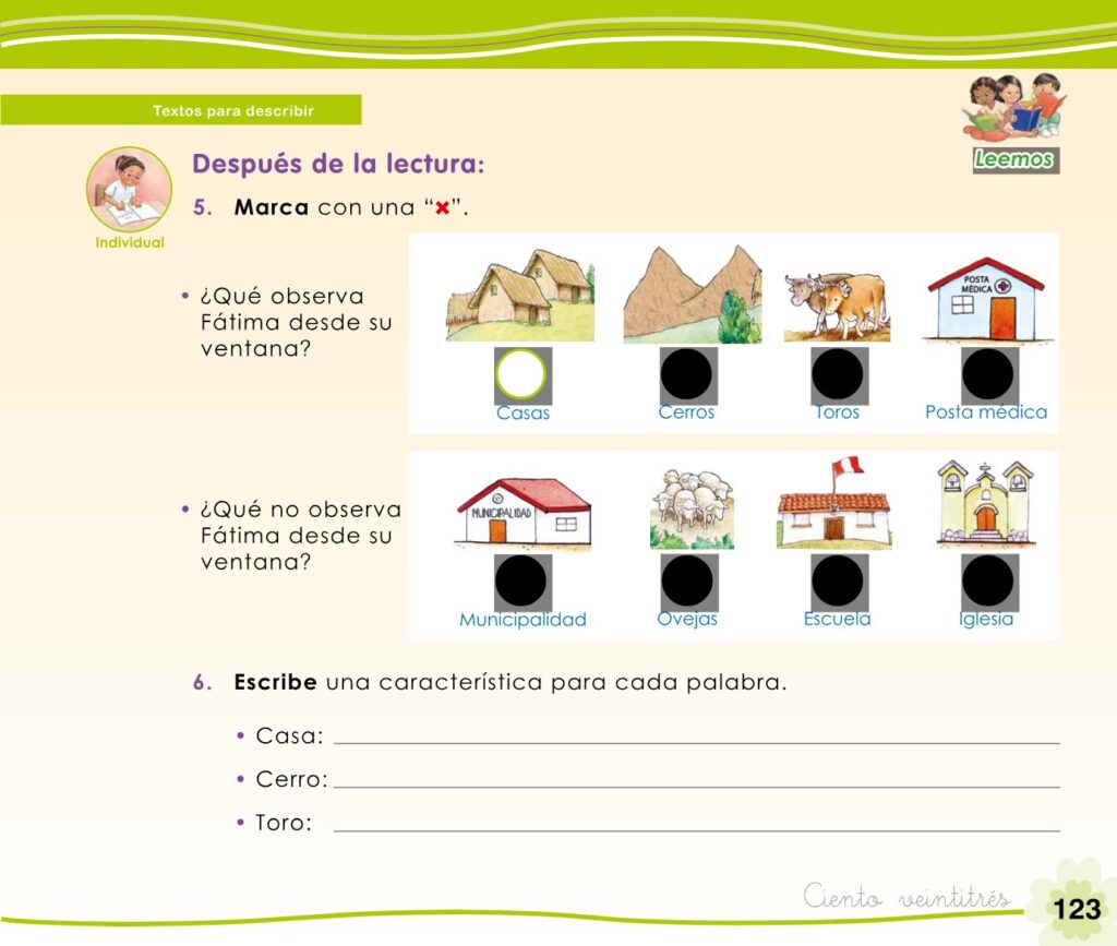 Cuaderno de trabajo – Comunicación – 1 - Página 125 - Contenido informativo Resumido