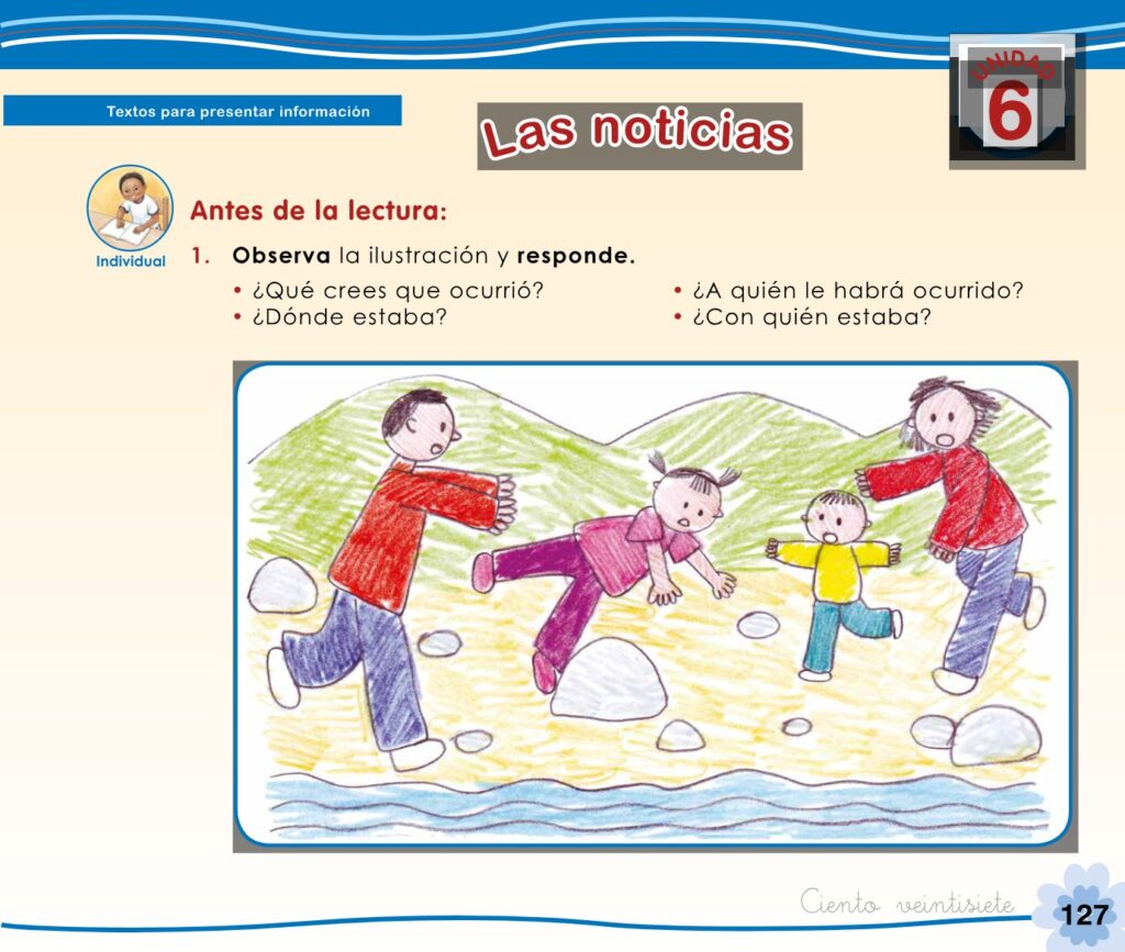 Cuaderno de trabajo – Comunicación – 1 - Página 129 - Contenido informativo Resumido