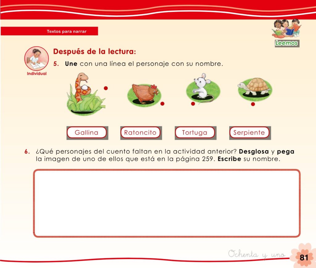Cuaderno de trabajo – Comunicación – 1 - Página 83 - Contenido informativo Resumido