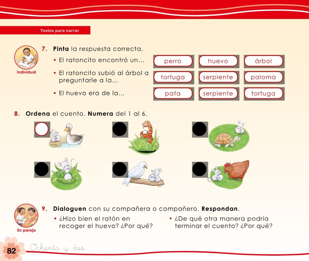 Cuaderno de trabajo – Comunicación – 1 - Página 84 - Contenido informativo Resumido