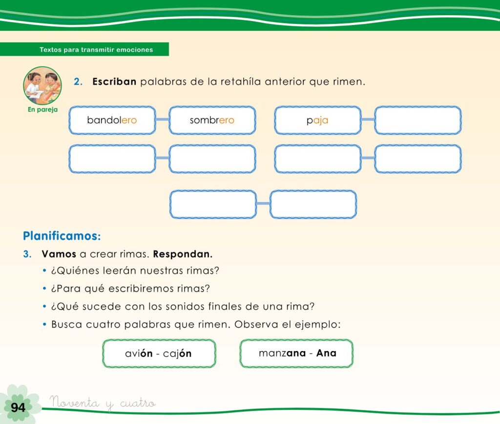 Cuaderno de trabajo – Comunicación – 1 - Página 96 - Contenido informativo Resumido