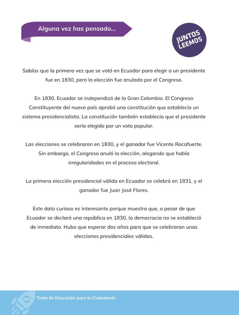 Educación para la Ciudadanía – Bachillerato General – Primer - Página 103 - Contenido informativo Resumido
