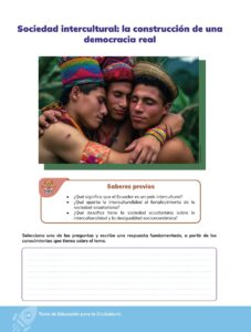 Libro Educación para la Ciudadanía – Bachillerato General – Primero de Bachillerato – Pág 107 – Resuelto pdf