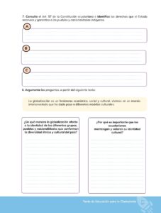 Libro Educación para la Ciudadanía – Bachillerato General – Primero de Bachillerato – Pág 112 – Resuelto pdf