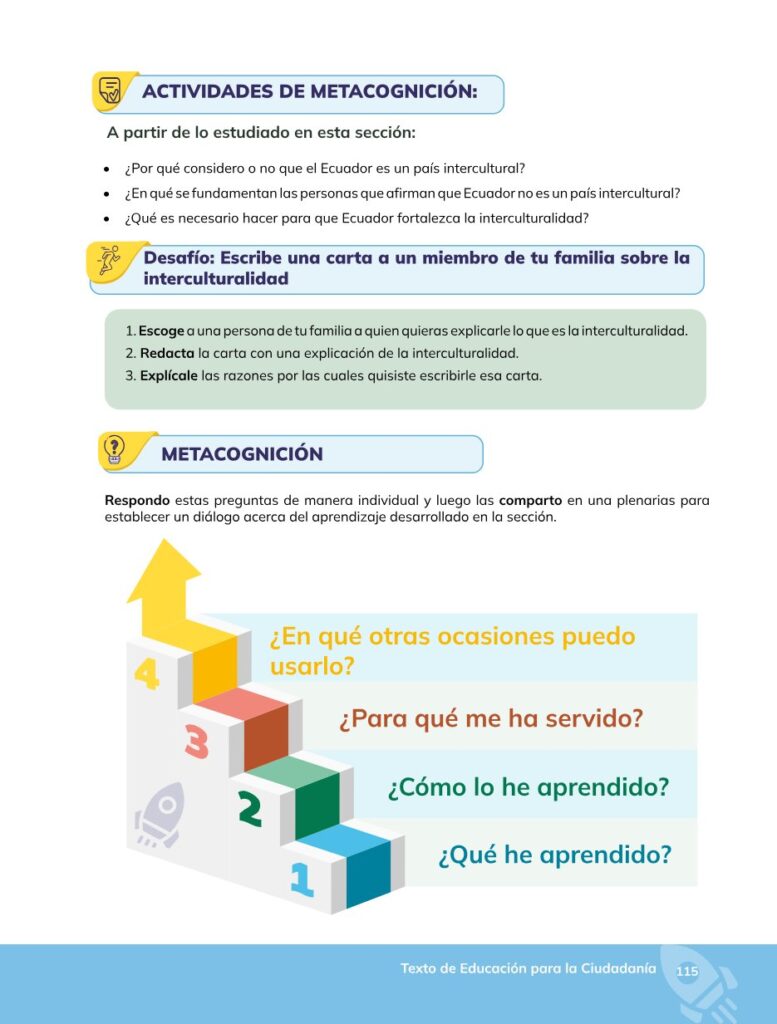 Educación para la Ciudadanía – Bachillerato General – Primer - Página 116 - Contenido informativo Resumido