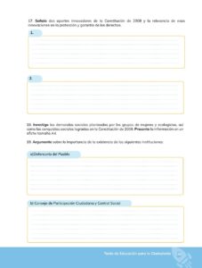 Libro Educación para la Ciudadanía – Bachillerato General – Primero de Bachillerato – Pág 140 – Resuelto pdf
