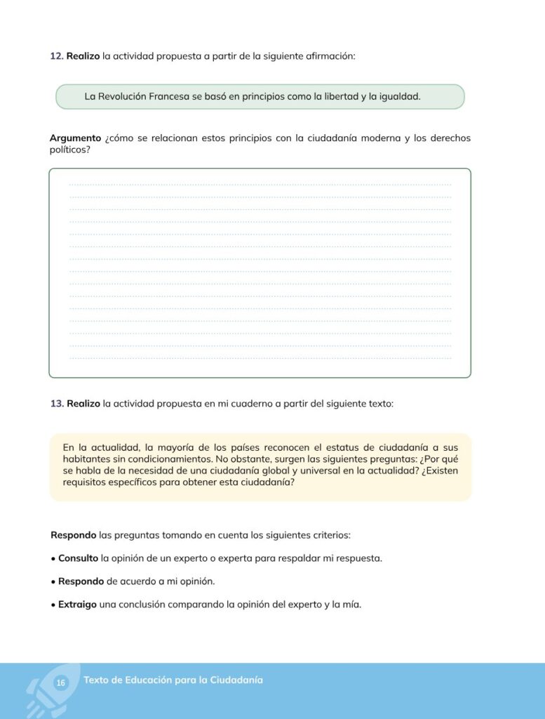 Educación para la Ciudadanía – Bachillerato General – Primer - Página 17 - Contenido informativo Resumido