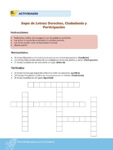 Libro Educación para la Ciudadanía – Bachillerato General – Primero de Bachillerato – Pág 177 – Resuelto pdf