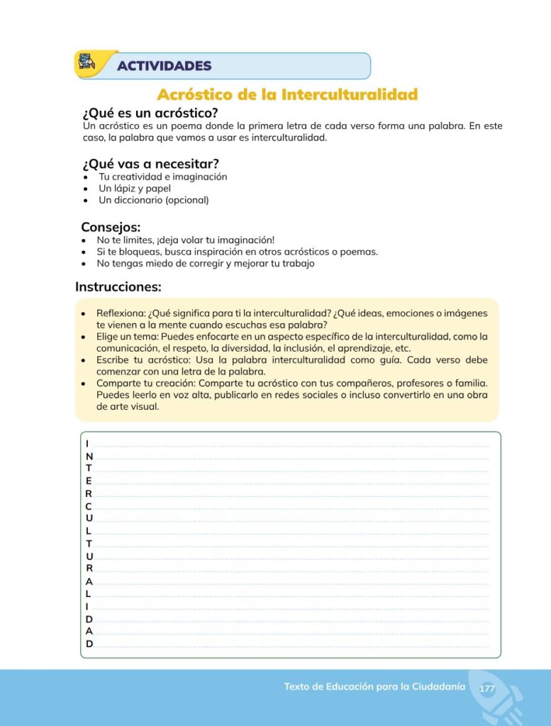 Educación para la Ciudadanía – Bachillerato General – Primer - Página 178 - Contenido informativo Resumido