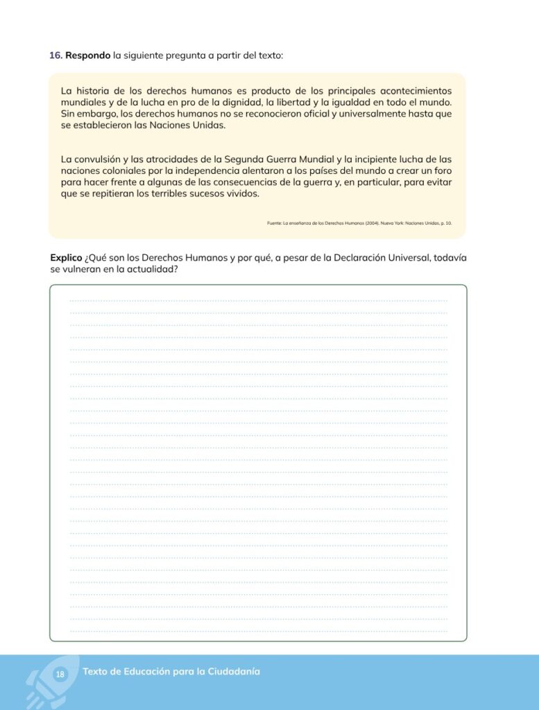 Educación para la Ciudadanía – Bachillerato General – Primer - Página 19 - Contenido informativo Resumido