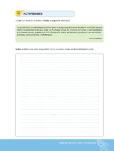 Libro Educación para la Ciudadanía – Bachillerato General – Primero de Bachillerato – Pág 30 – Resuelto pdf