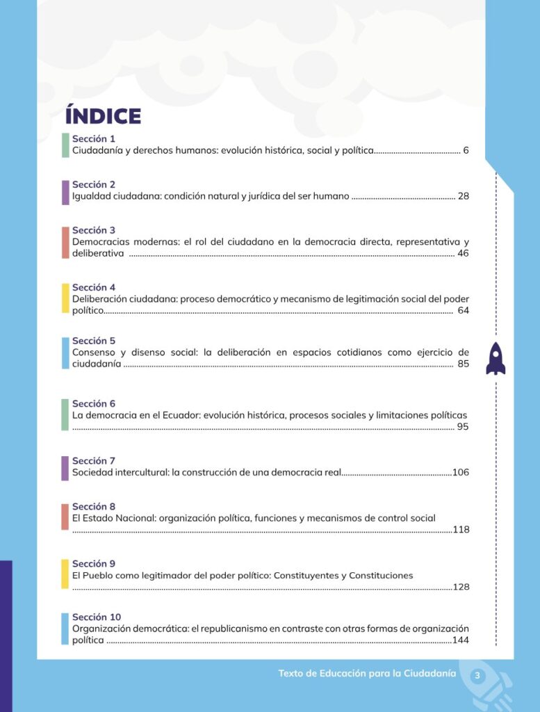 Educación para la Ciudadanía – Bachillerato General – Primer - Página 4 - Contenido informativo Resumido