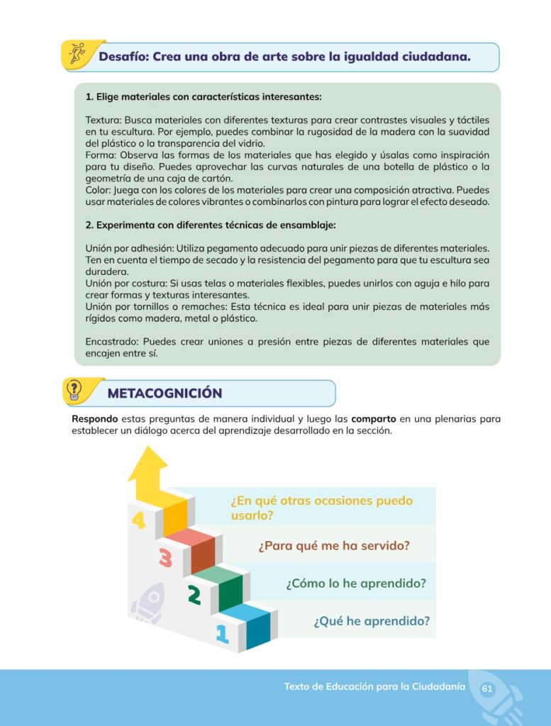 Educación para la Ciudadanía – Bachillerato General – Primer - Página 62 - Contenido informativo Resumido