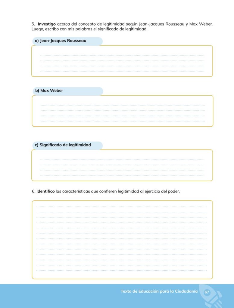 Educación para la Ciudadanía – Bachillerato General – Primer - Página 68 - Contenido informativo Resumido