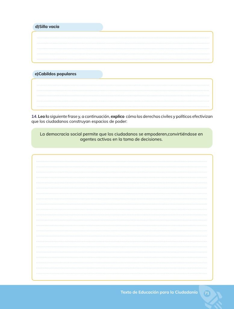 Educación para la Ciudadanía – Bachillerato General – Primer - Página 72 - Contenido informativo Resumido