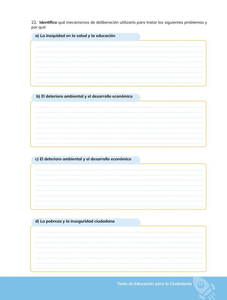 Educación para la Ciudadanía – Bachillerato General – Primer - Página 78 - Contenido informativo Resumido