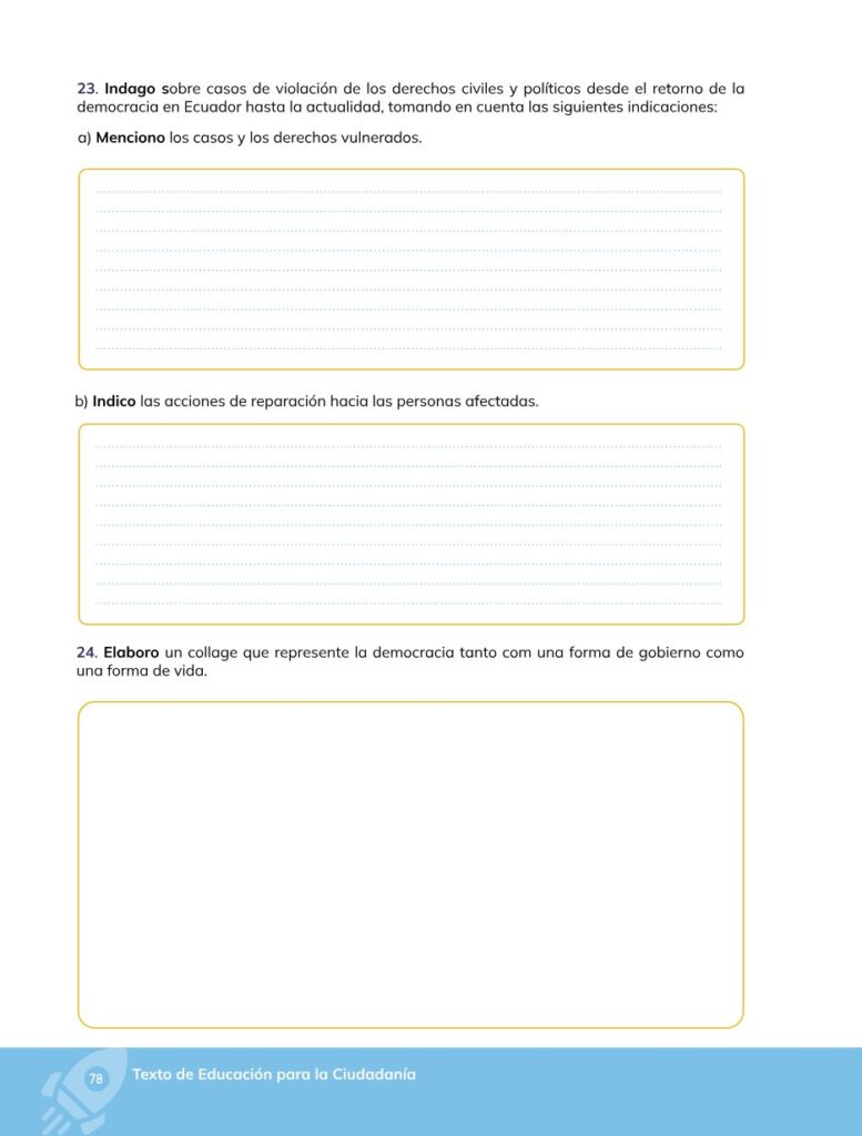 Educación para la Ciudadanía – Bachillerato General – Primer - Página 79 - Contenido informativo Resumido