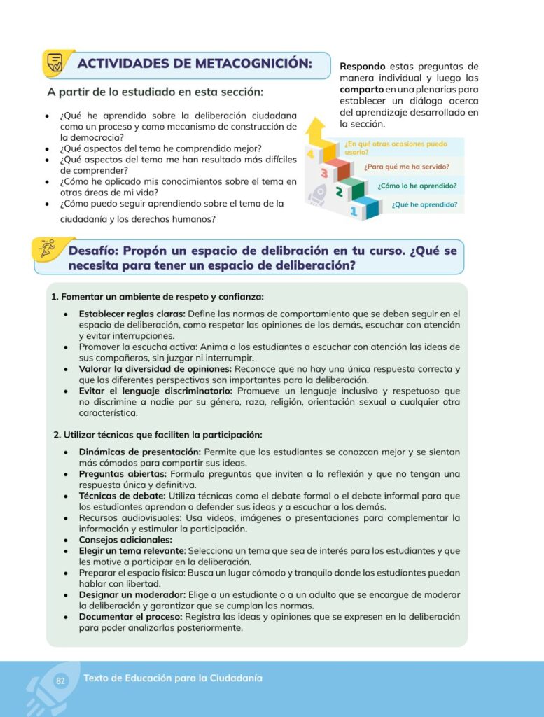 Educación para la Ciudadanía – Bachillerato General – Primer - Página 83 - Contenido informativo Resumido