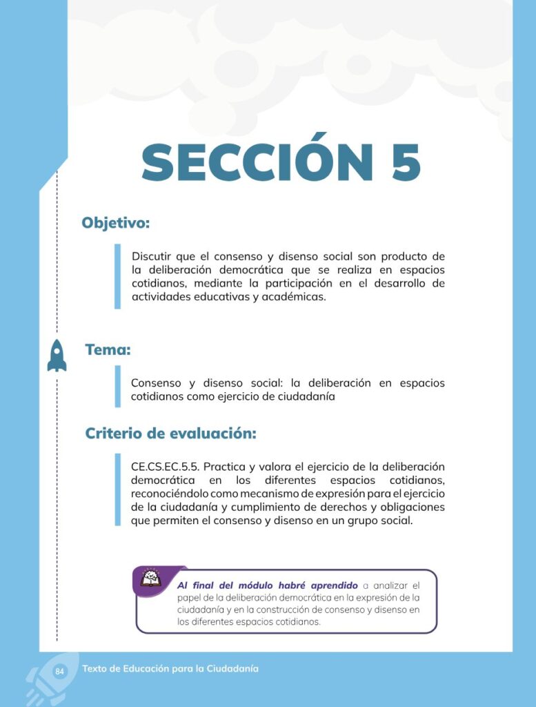 Educación para la Ciudadanía – Bachillerato General – Primer - Página 85 - Contenido informativo Resumido