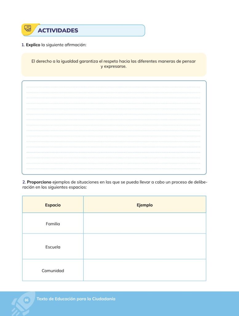Educación para la Ciudadanía – Bachillerato General – Primer - Página 87 - Contenido informativo Resumido