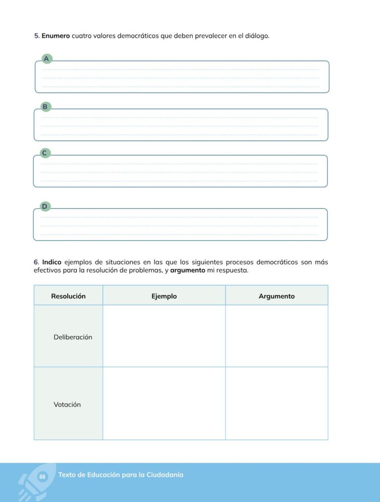 Educación para la Ciudadanía – Bachillerato General – Primer - Página 89 - Contenido informativo Resumido