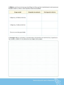 Libro Educación para la Ciudadanía – Bachillerato General – Primero de Bachillerato – Pág 98 – Resuelto pdf