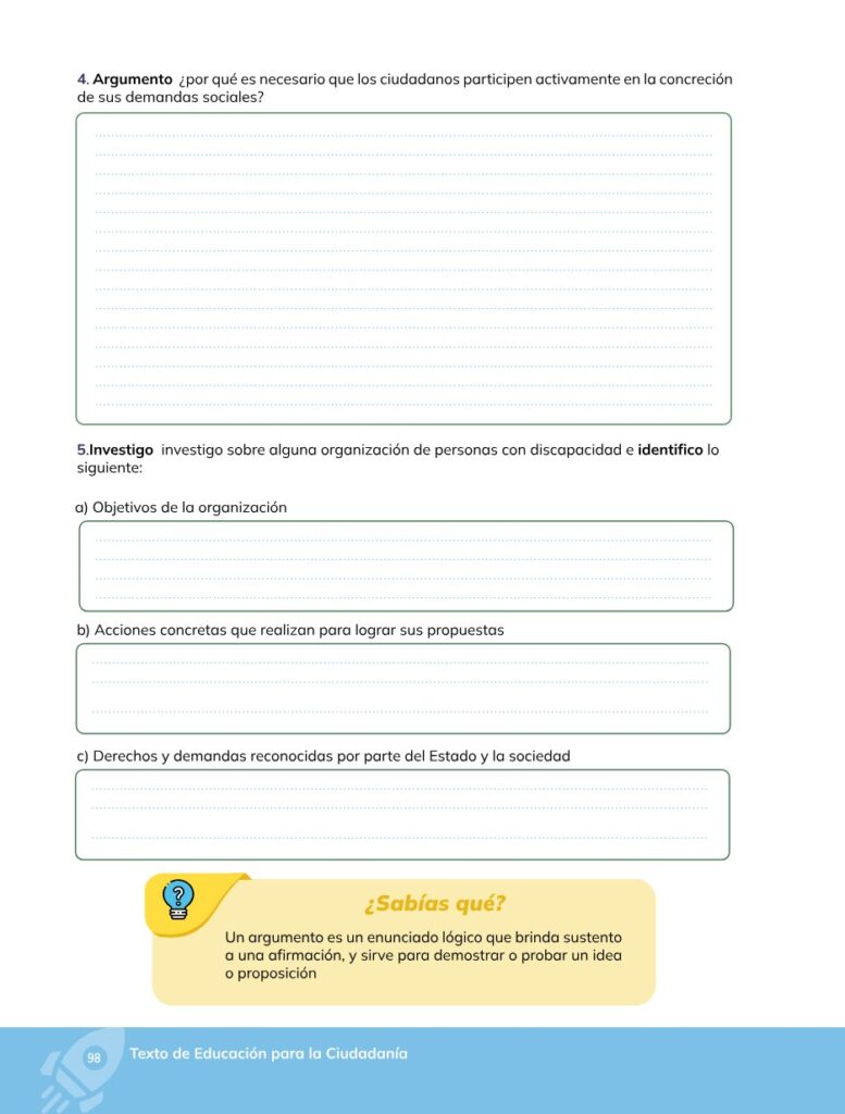 Educación para la Ciudadanía – Bachillerato General – Primer - Página 99 - Contenido informativo Resumido