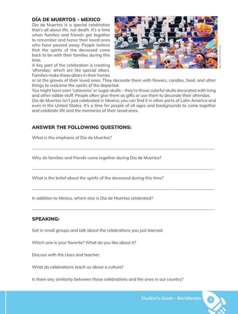 ENGLISH 1 – High School Level – Student book for curricular - Página 10 - Contenido informativo Resumido
