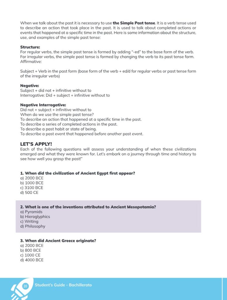 ENGLISH 1 – High School Level – Student book for curricular - Página 21 - Contenido informativo Resumido