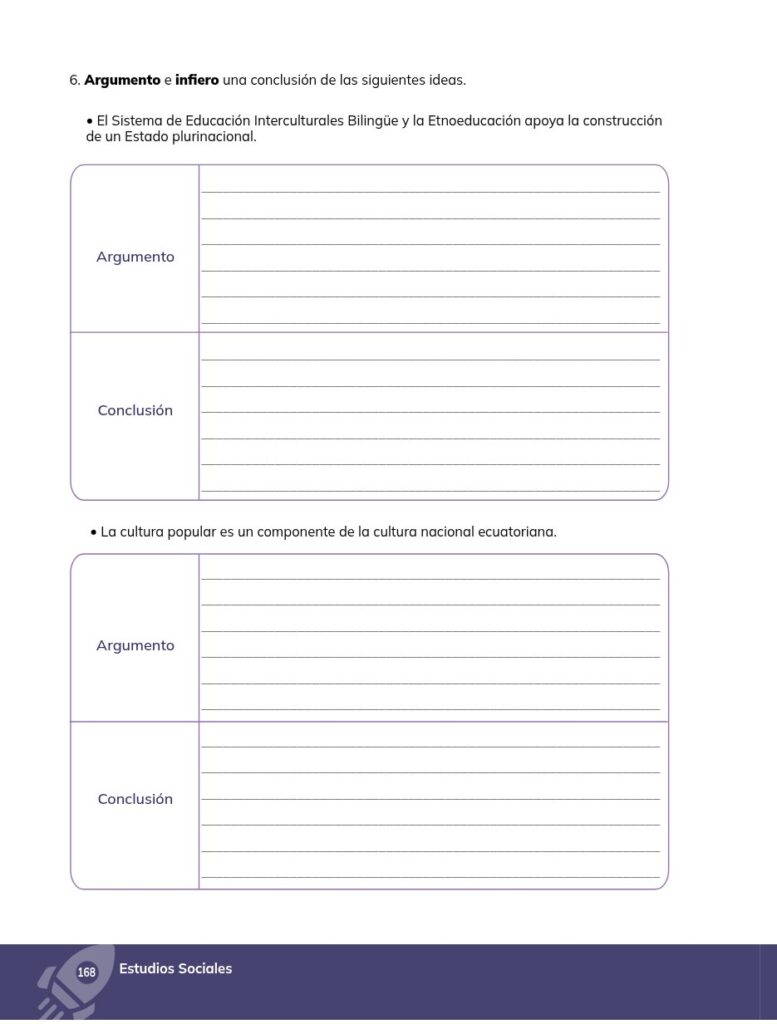 ESTUDIOS SOCIALES - Educación General Básica - Subnivel Supe - Página 169 - Ejercicios Resuelto