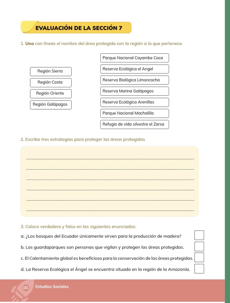 Estudios Sociales - Educación General Básica - Séptimo de Bá - Página 183 - Ejercicios Resuelto