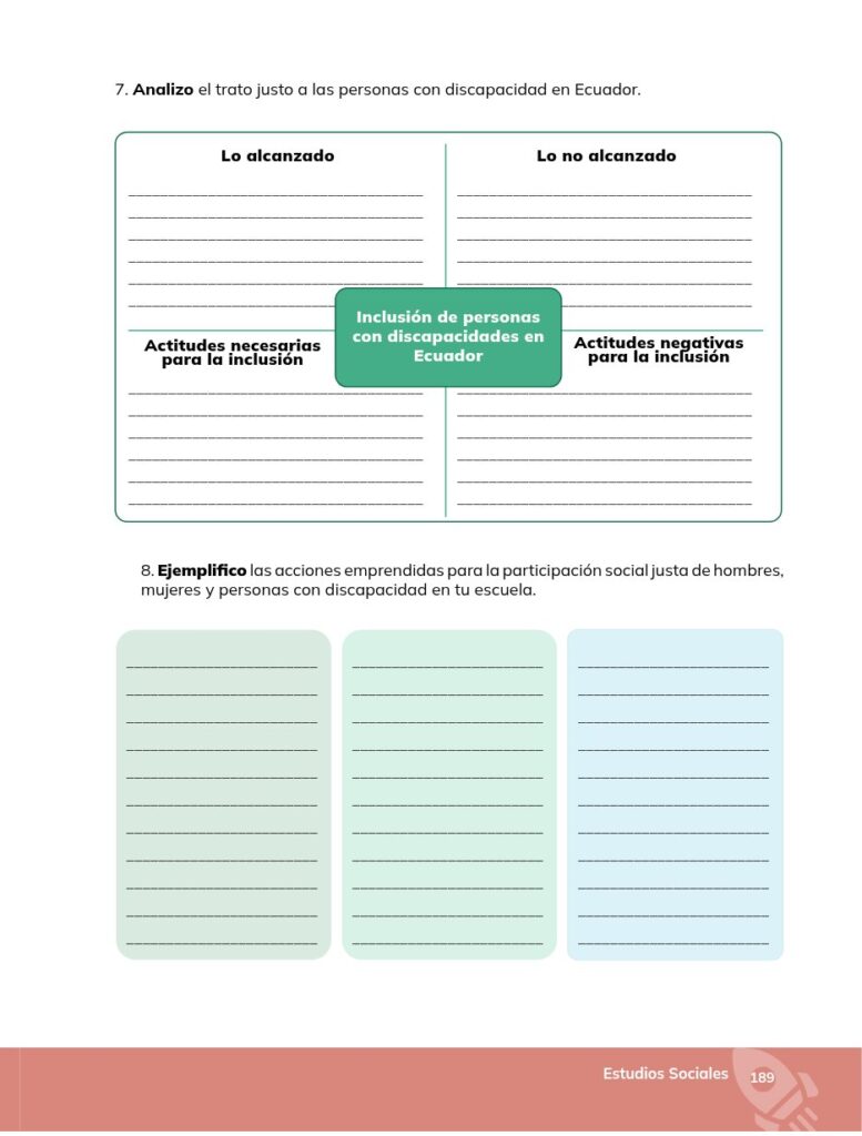 Estudios Sociales - Educación General Básica - Séptimo de Bá - Página 190 - Ejercicios Resuelto